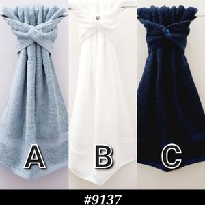 💟#9137 ●NEW! Aqua, White or Navy Hang'N'Snap Towel *Select snap
